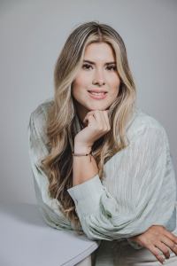 businesswoman portrait tech